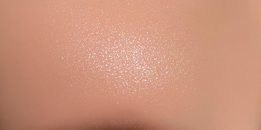 Close-up of radiant, blemish-free skin.